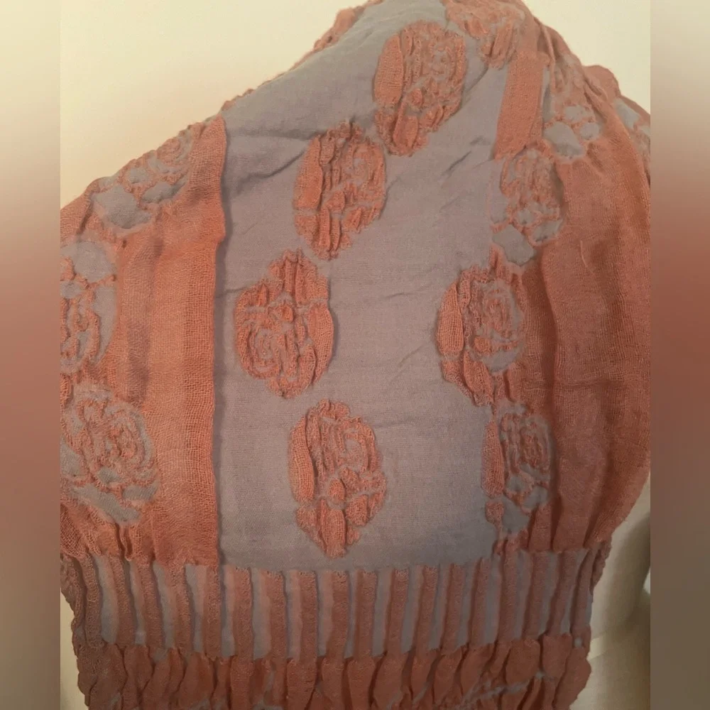 Chic Rust and Gray Women's Scarf